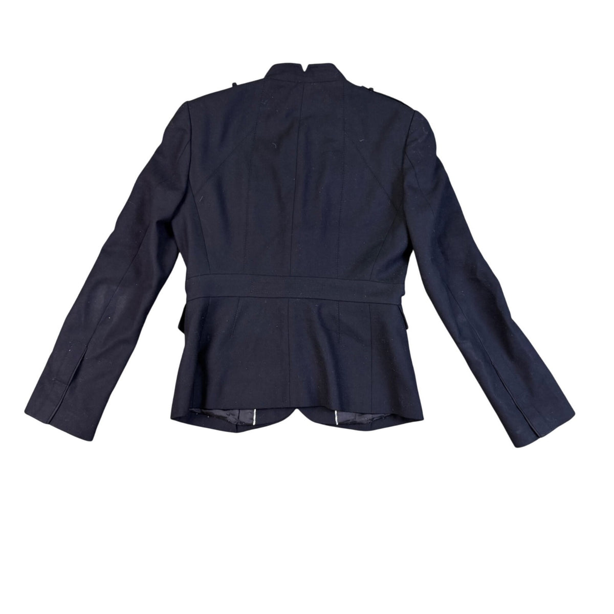 Banana Republic Womens Navy Wool Stretch Military Style Blazer Jacket Size 6