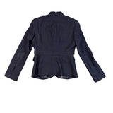Banana Republic Womens Navy Wool Stretch Military Style Blazer Jacket Size 6