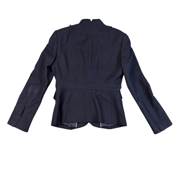 Banana Republic Womens Navy Wool Stretch Military Style Blazer Jacket Size 6