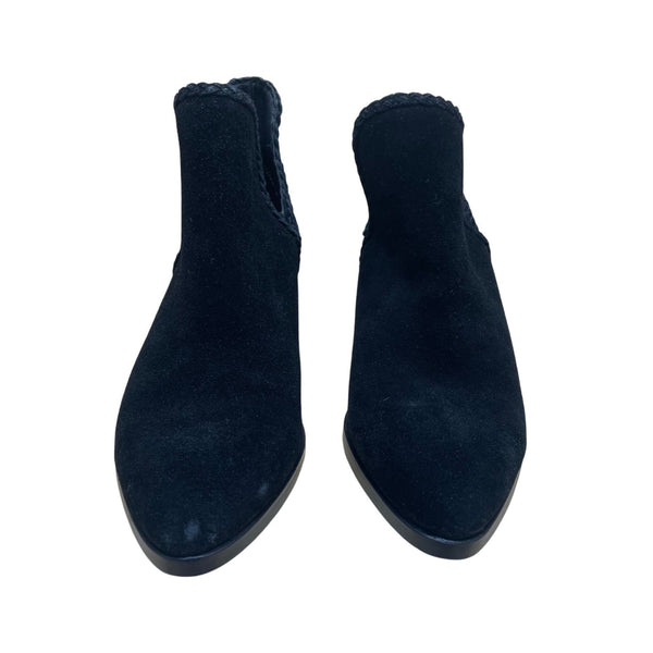 Lucky Brand Women's Black Suede Western Terisha Ankle Booties Size 7.5 M