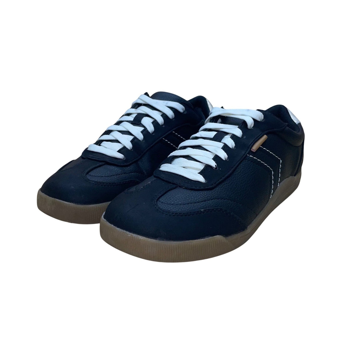 Dr. Scholls Men’s Black Faux Leather Be True Casual Sneakers Size 8.5M