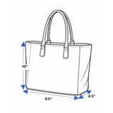 Calin Collection Women’s Green Vegan Leather Tote Bag With Tassel Accent