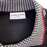 Alfred Dunner Womens Black Long Sleeve Top With Houndstooth Accents Sz M