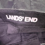 Lands End Womens Black Slim Fit 5-Pocket Stretch Denim Jeans Size 16
