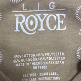 Royce Mens Beige Cotton-Blend V-Neck Sweatshirt With Pockets Size L