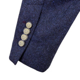 Zara Basic Womens Navy Cotton Blazer Single Button Lined Slim Fit Size M