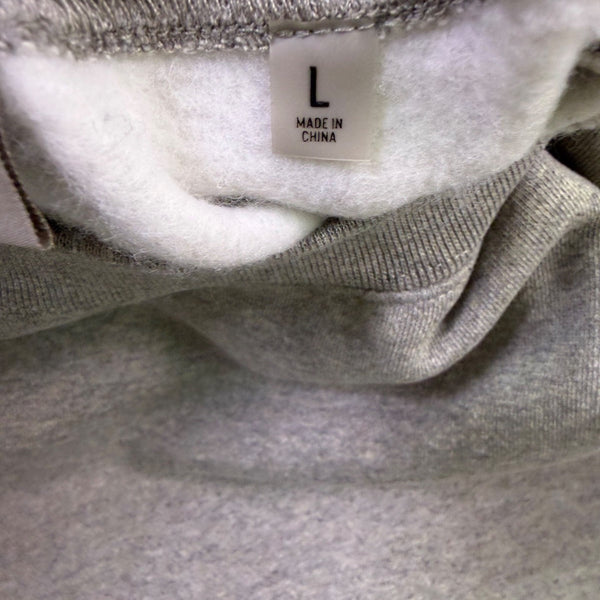 Fear Of God Essentials Mens Gray Crewneck Sweatshirt Logo Pullover Casual Size L