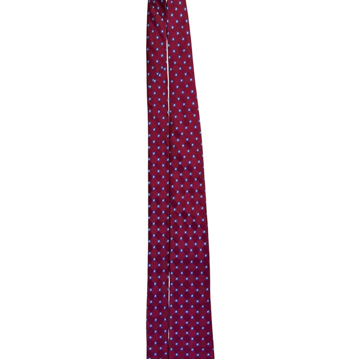 Jos A Bank Mens Red Silk Geometric Tie Executive Collection Blue Pattern