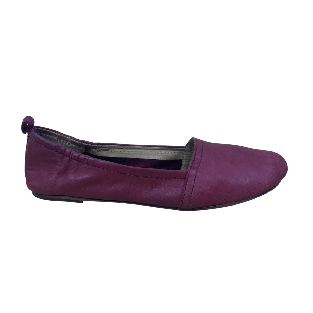Latigo Women’s Dark Red Leather Slip-On Bettie Flats Shoes Size 8.5M