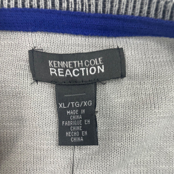 Kenneth Cole Reaction Mens V-Neck Grey Sweater Sz XL - New