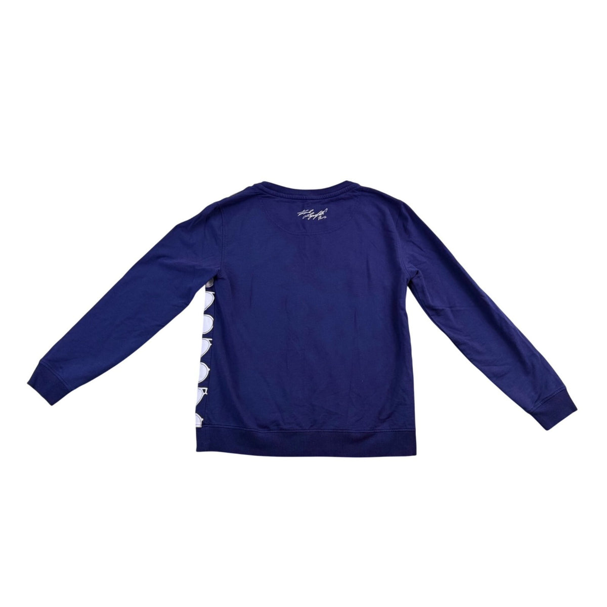 Karl Lagerfeld Paris Womens Navy Printed Long Sleeve Sweatshirt Size S