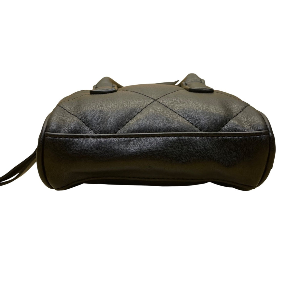 Nine West Women’s Black Faux Leather Quilted Gold Chain Strap Crossbody Mini Bag