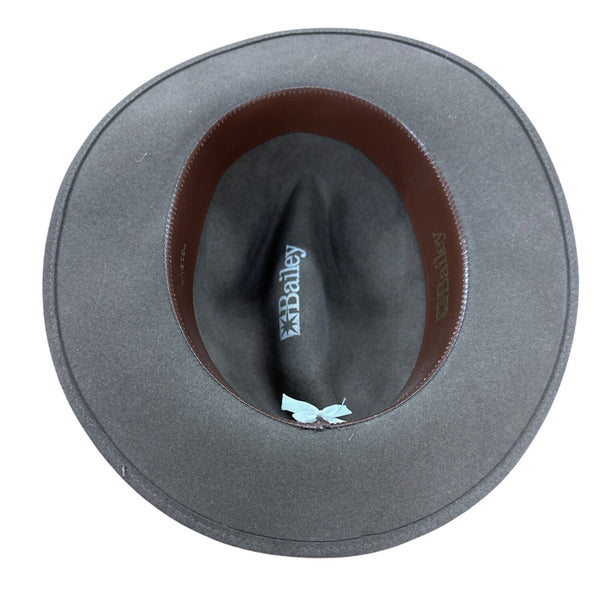 Bailey Wide Brim Wool Fedora Hat With Leather Band Classic Style Size M