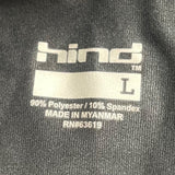 Hind Mens Blue Athletic Shorts Geometric Pattern Elastic Waist Sz L - New