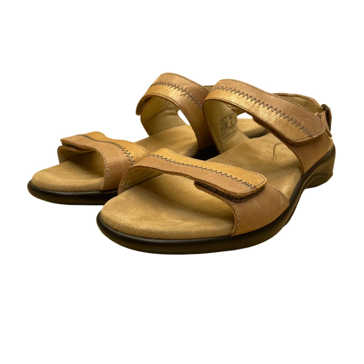 SAS Women’s Brown Leather Tripad Comfort Adjustable Straps Sandals Size 8.5M