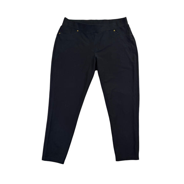 Michael Kors Womens Black Pants Stylish Slim Fit Stretch Size 2X