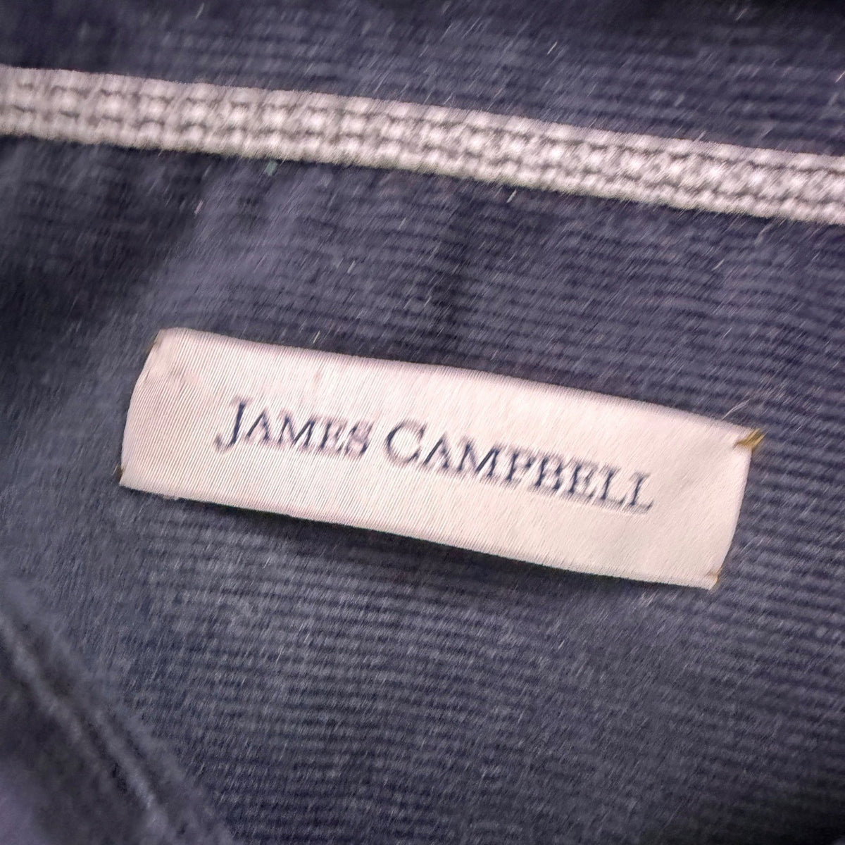 James Campbell Mens Navy Corduroy Button-Up Long Sleeve Shirt Size L