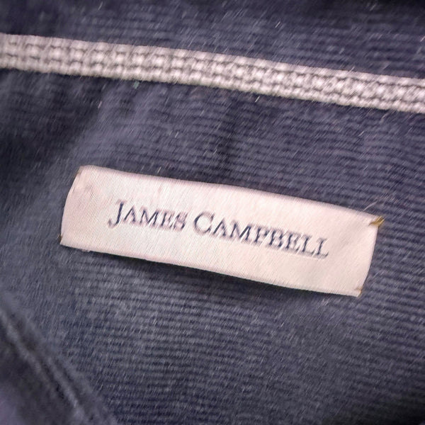 James Campbell Mens Navy Corduroy Button-Up Long Sleeve Shirt Size L