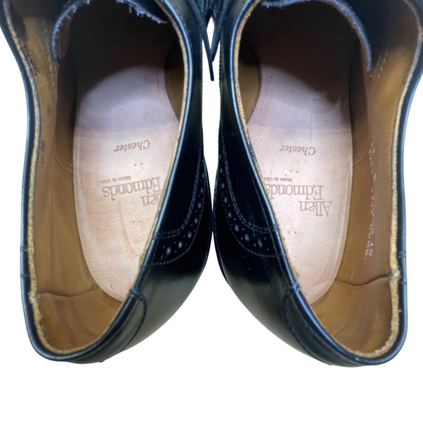 Allen Edmonds Men’s Black Leather Chester Wingtip Oxford Dress Shoes Size 11 B