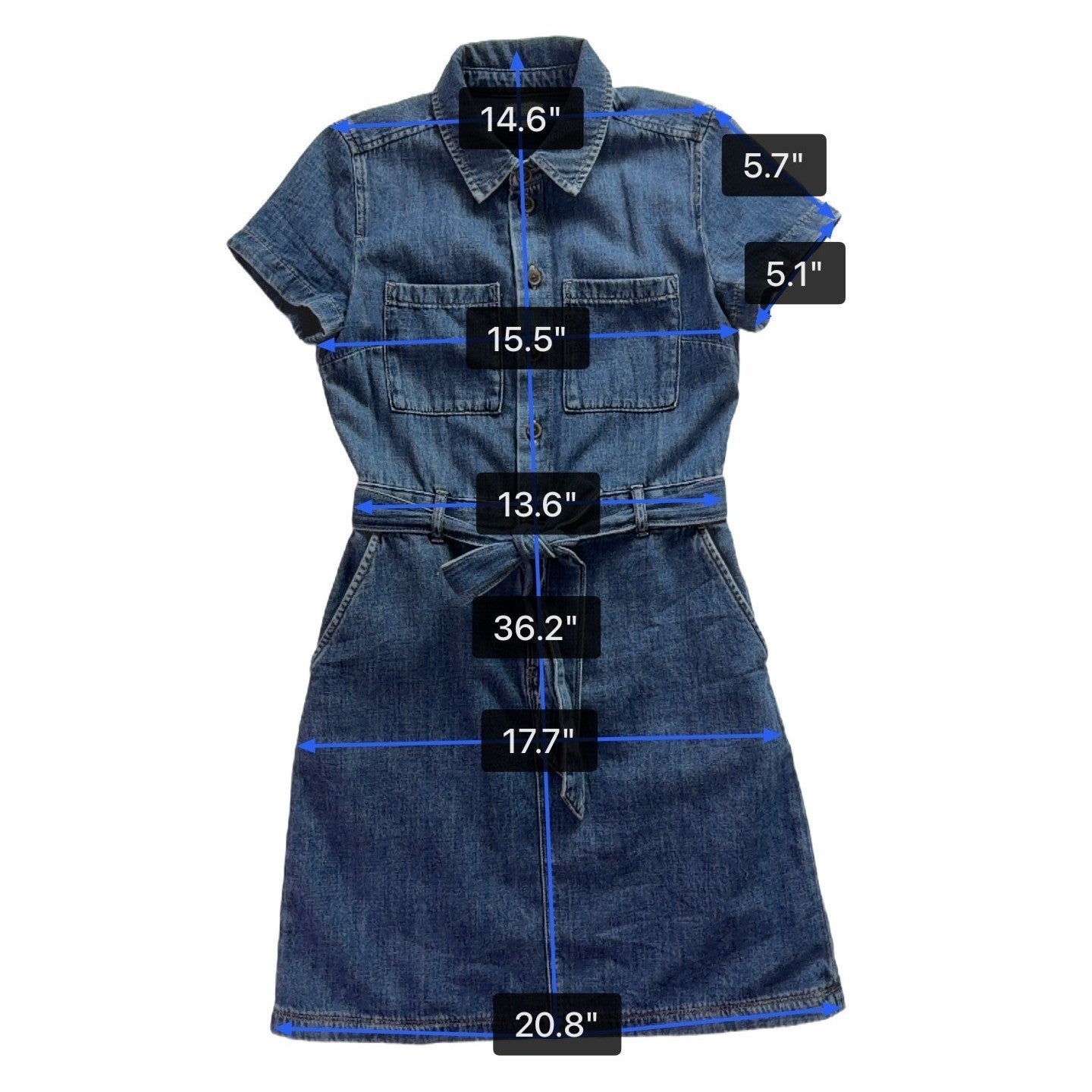white christmas dresses J. Crew Womens Blue Cotton Denim Belted Shirt Dress Pocket Detail Casu –  Picky Thrifter