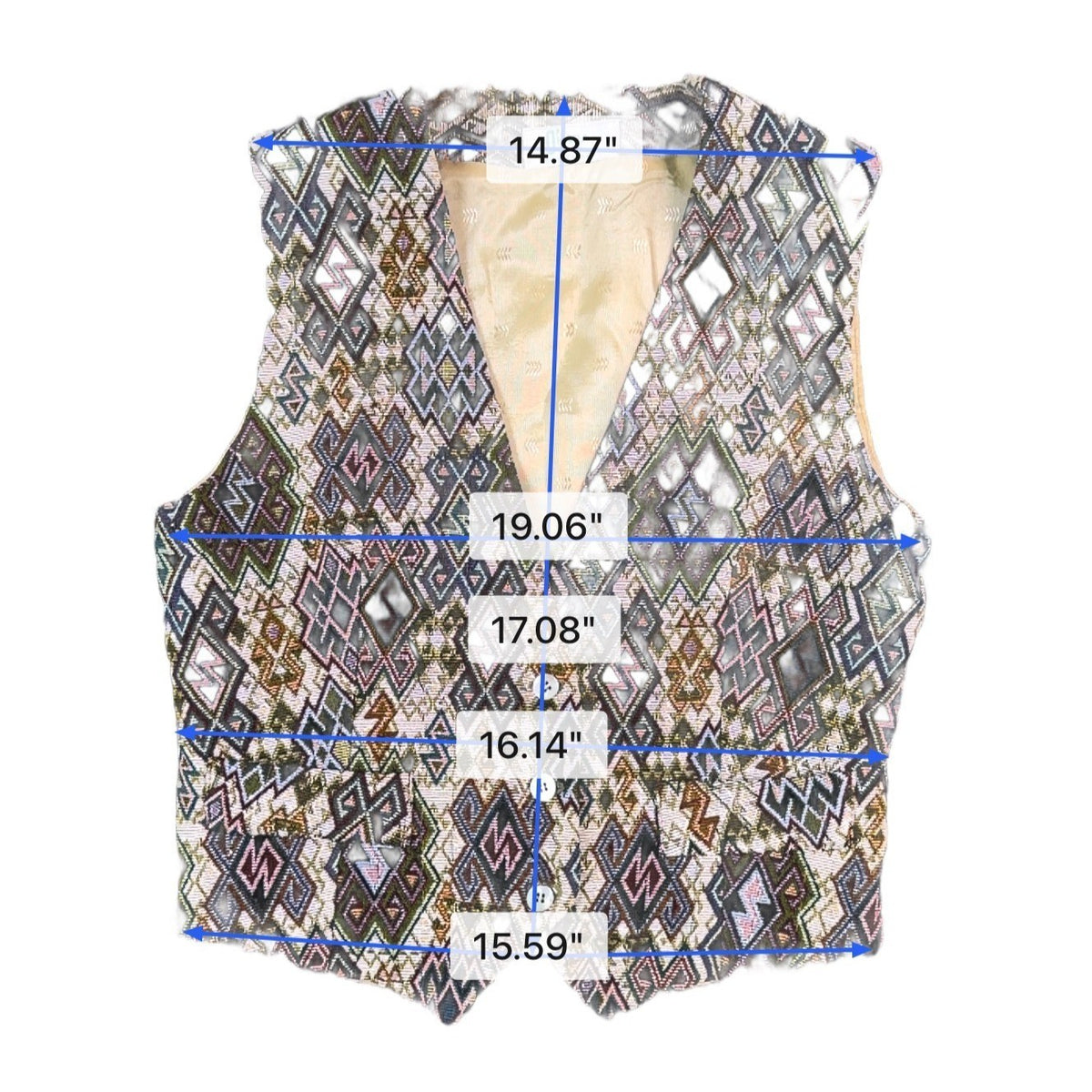 OHara Originals Mens Multicolor Jacquard Vest With Aztec Pattern