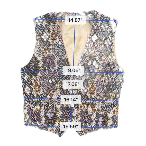 OHara Originals Mens Multicolor Jacquard Vest With Aztec Pattern