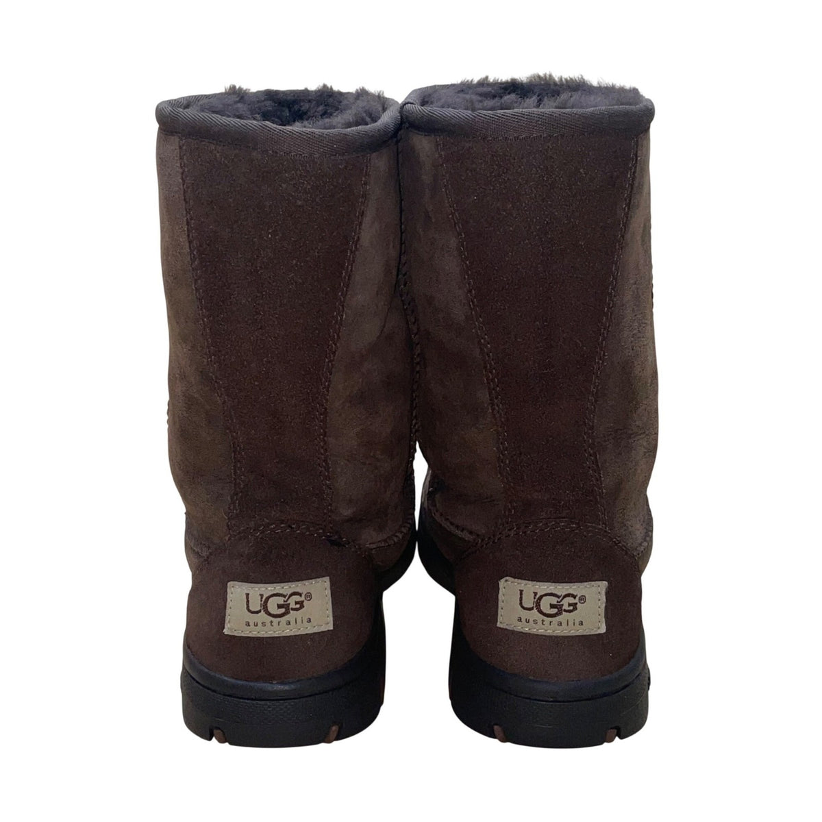UGG Women’s Brown Suede Mid-Calf Warm Lined  Ultimate Short Boots Size W8