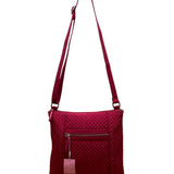 Vera Bradley Women’s Pink Quilted Zipper Closure Iconic Hipster Crossbody Bag