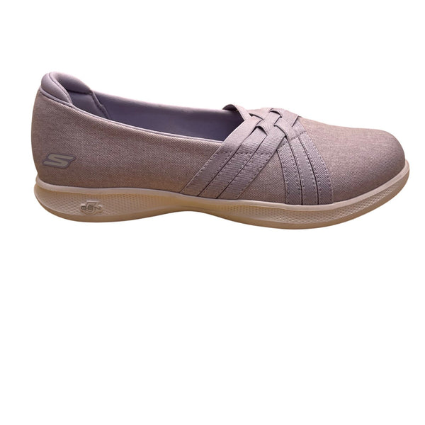Skechers Women's Lavender Casual Flats Goga Mat Comfort Slip-On Shoes Size 9