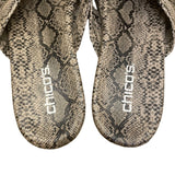 Chicos Women’s Gray Circuitry Snake Print Python Strappy Sandals Size 10