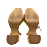 Steve Madden Women's Gold Synthetic Platform Lessa Block Heel Sandals Size 5.5M