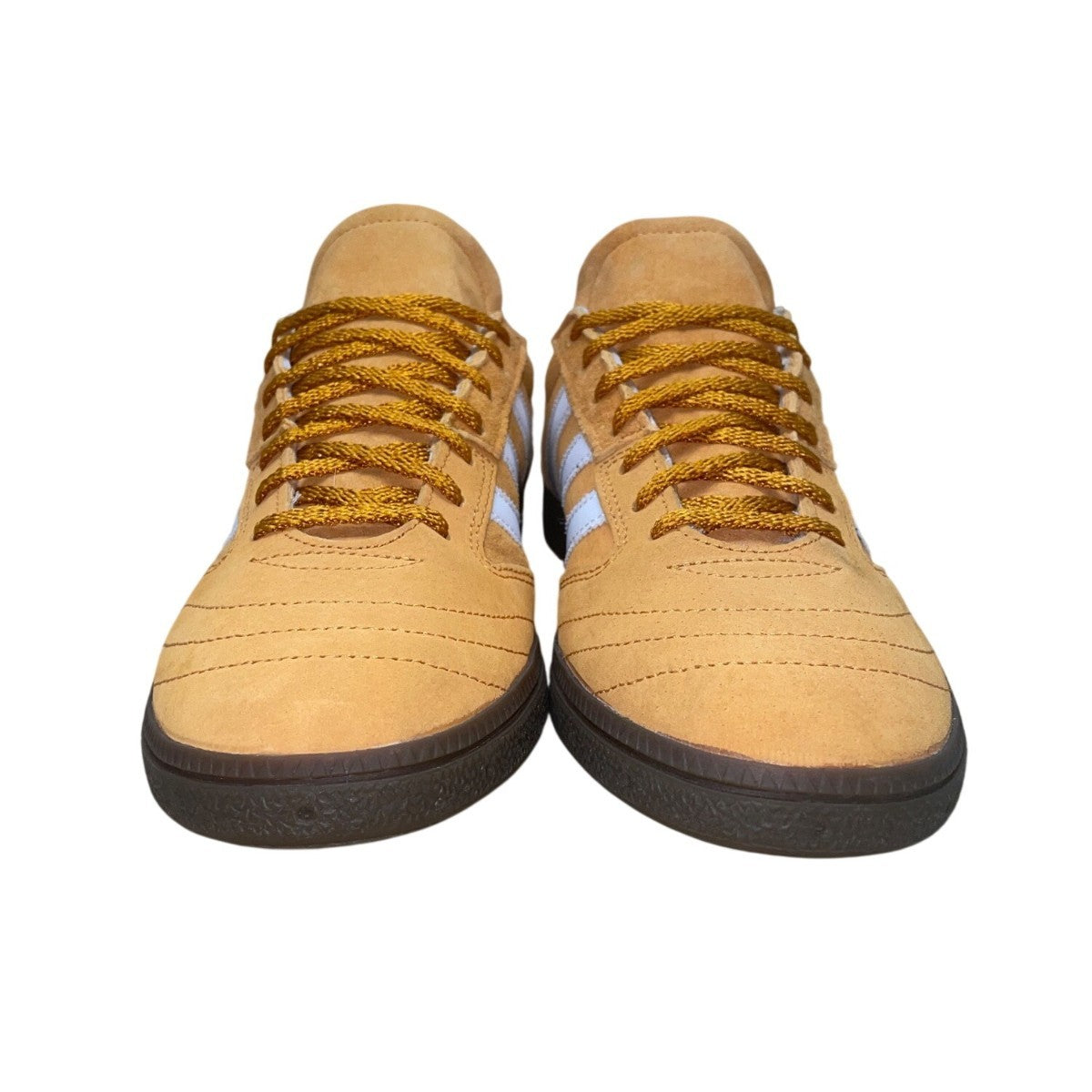 Adidas Men’s Orange Suede White Stripes Low-Top Busenitz Sneakers Size 8.5
