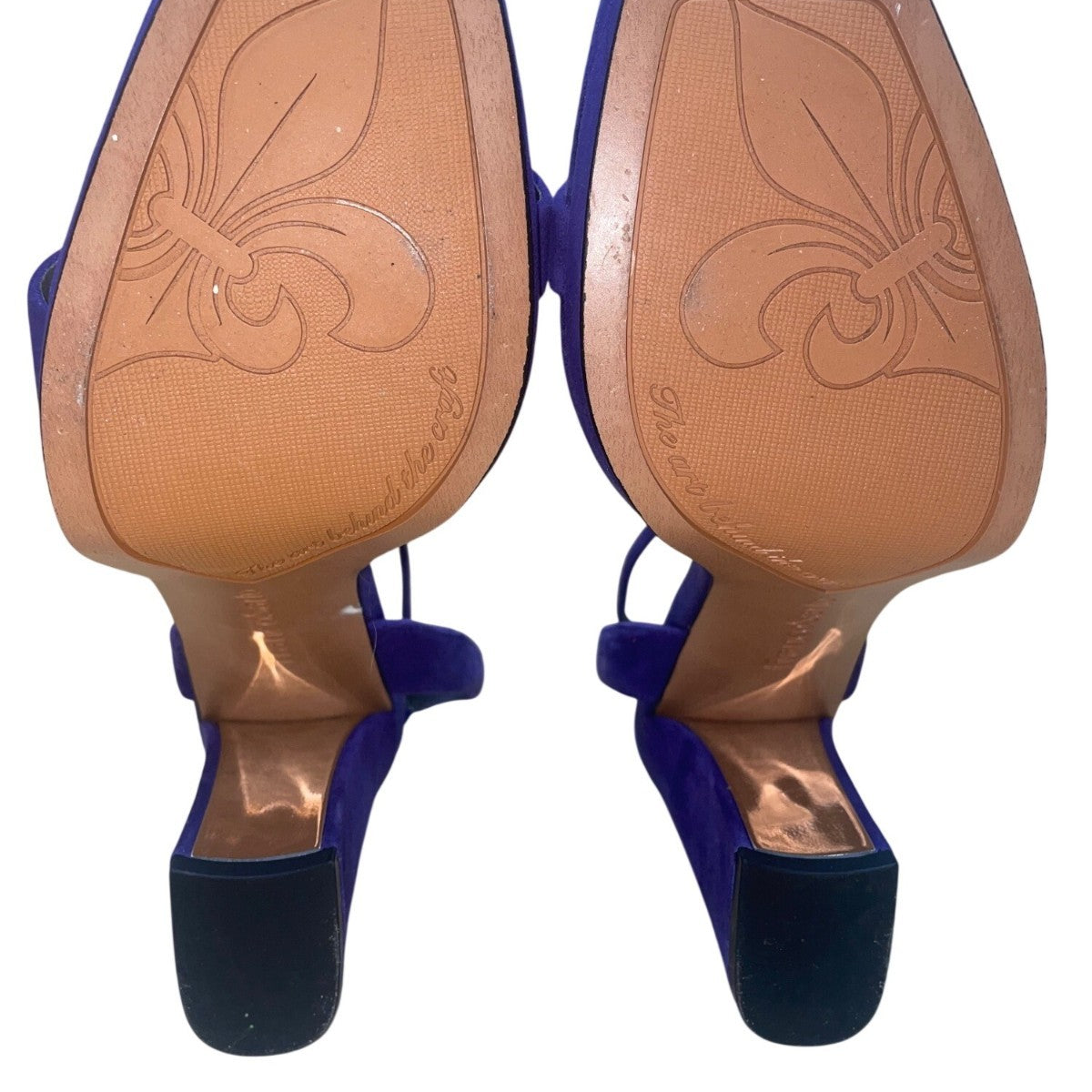 Franco Sarto Women’s Purple Suede Adjustable Strap Block Heel Sandals Size 7M