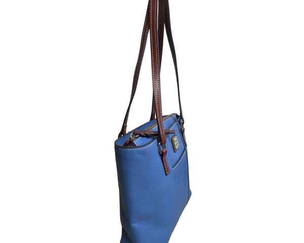 Dooney & Bourke Women's Blue Leather Key Lace Shoulder Bag