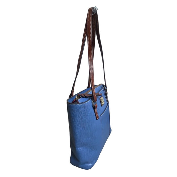 Dooney & Bourke Women's Blue Leather Key Lace Shoulder Bag