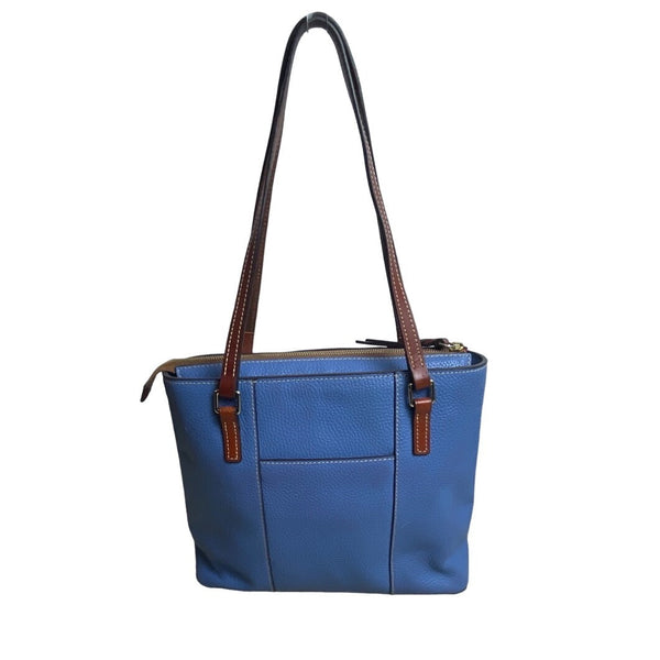 Dooney & Bourke Women's Blue Leather Key Lace Shoulder Bag