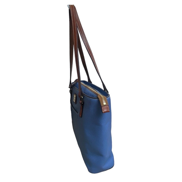 Dooney & Bourke Women's Blue Leather Key Lace Shoulder Bag