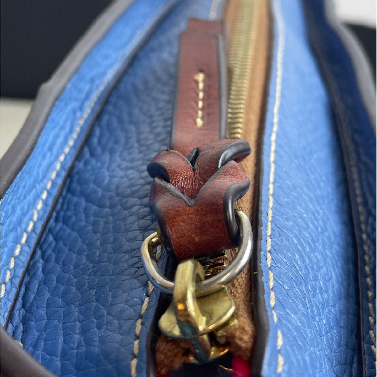 Dooney & Bourke Women's Blue Leather Key Lace Shoulder Bag