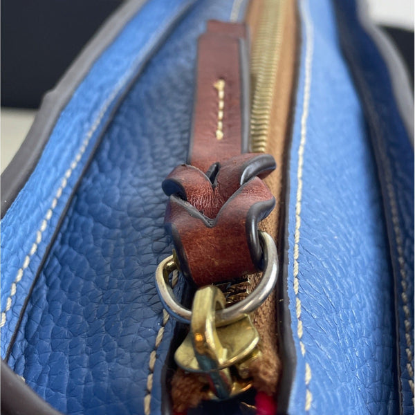 Dooney & Bourke Women's Blue Leather Key Lace Shoulder Bag