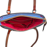 Dooney & Bourke Women's Blue Leather Key Lace Shoulder Bag