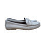 Coach Women's White Leather Golden Signature Logo Slip-on Odette Loafers Sz 10B