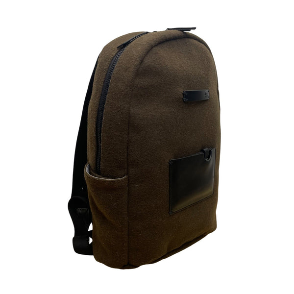 Sherpani Women’s Olive/Black Indie Wool With Leather Accents Backpack Sz M