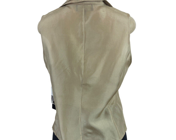 Jones New York Collection Womens Beige Sleeveless Blouse Size 10 - New