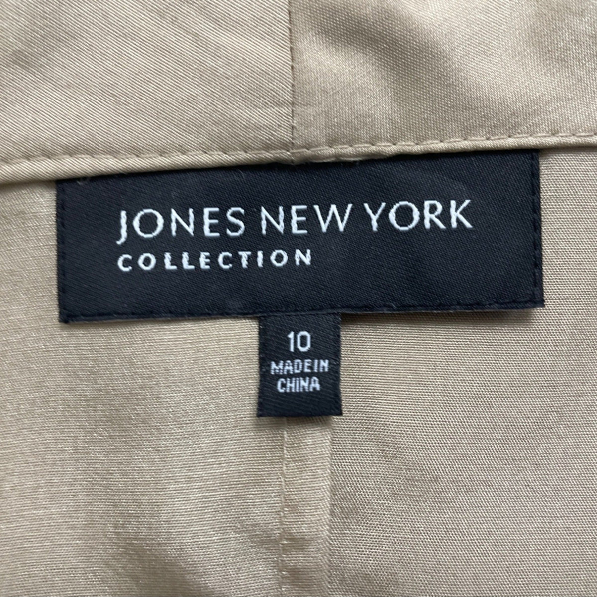 Jones New York Collection Womens Beige Sleeveless Blouse Size 10 - New