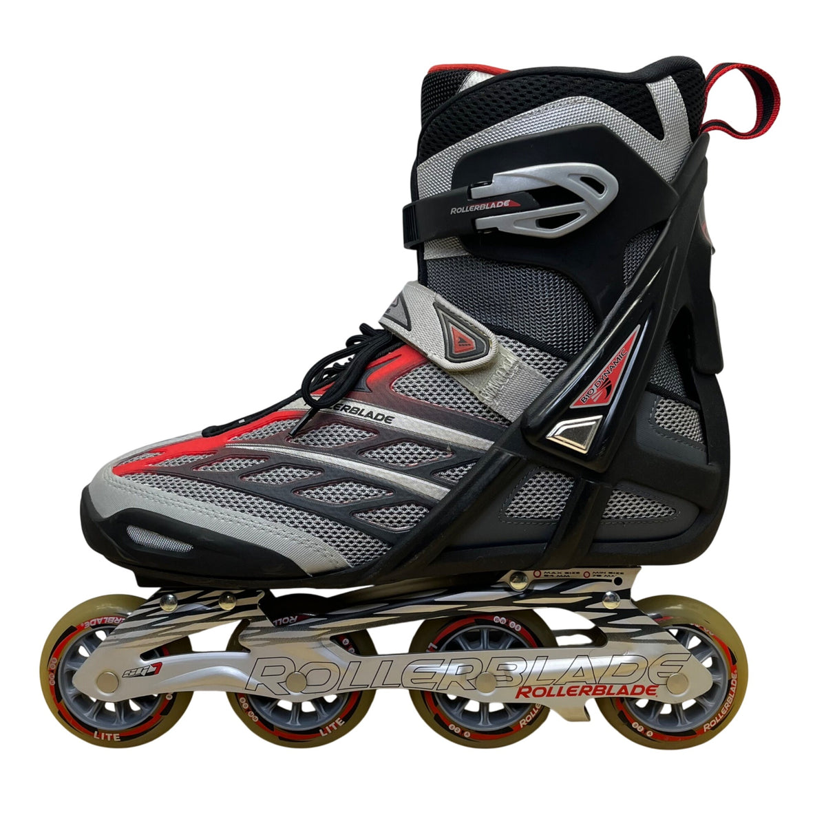 Rollerblade Men’s Grey/Red Astro 50 Adj Brake Inline Bio Dynamic Skates Size 11