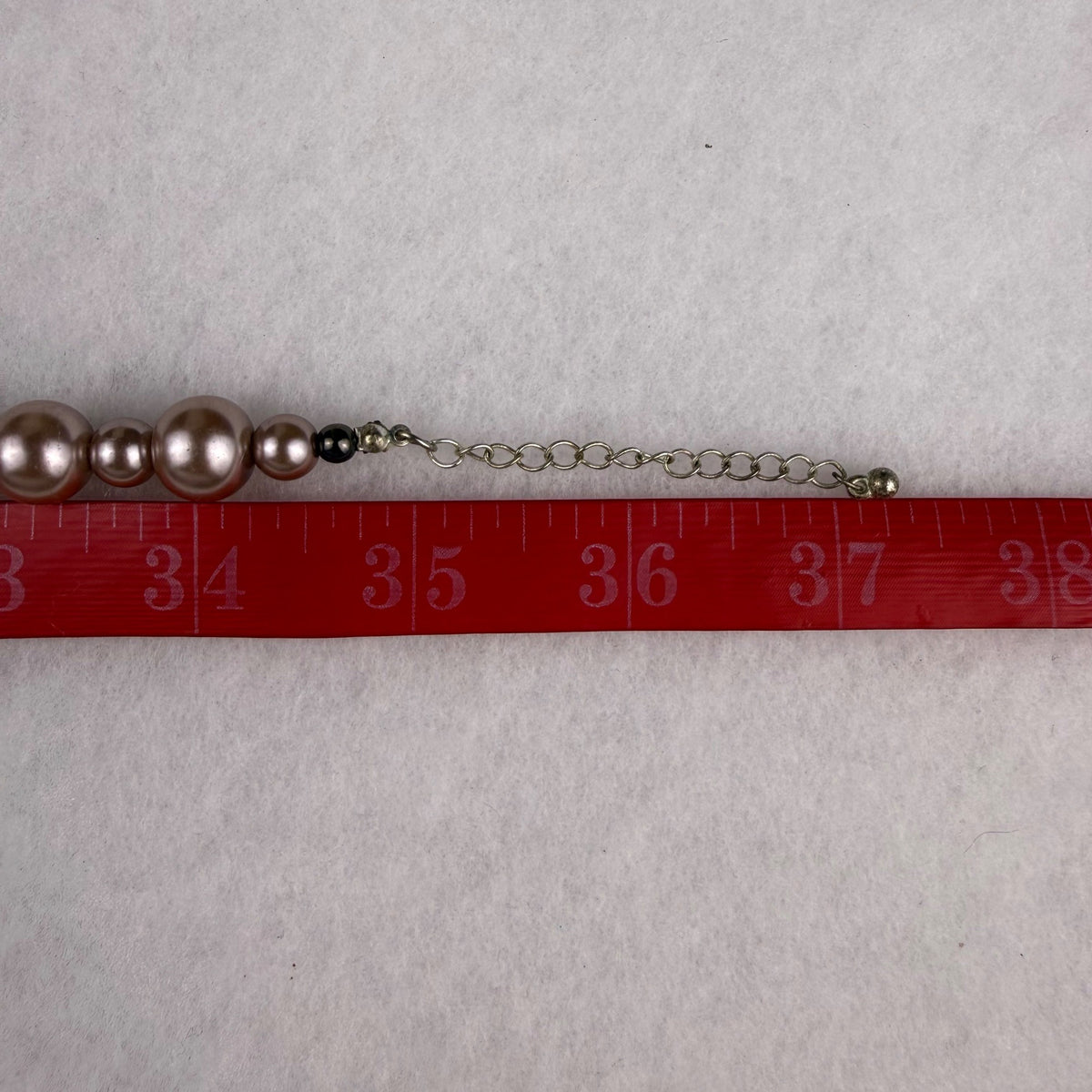 White House Black Market Womens Silver Tone Pearl & Glass Bead Necklace Adjustable