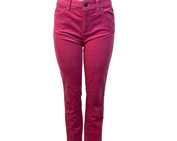 Talbots Womens Pink Corduroy Jeans Mid-Rise Straight-Leg 711 Fit Size 6 - New