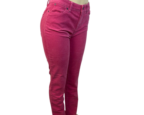 Talbots Womens Pink Corduroy Jeans Mid-Rise Straight-Leg 711 Fit Size 6 - New