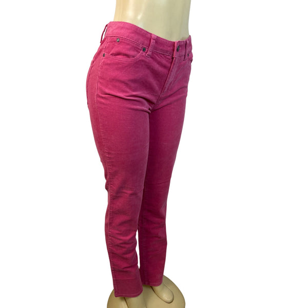 Talbots Womens Pink Corduroy Jeans Mid-Rise Straight-Leg 711 Fit Size 6 - New