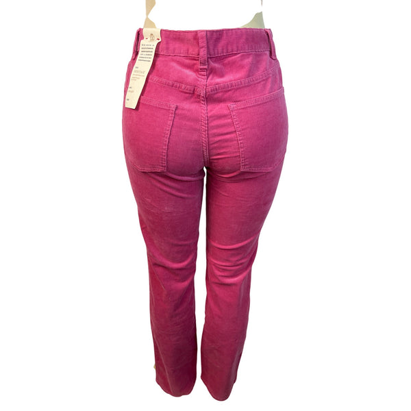 Talbots Womens Pink Corduroy Jeans Mid-Rise Straight-Leg 711 Fit Size 6 - New